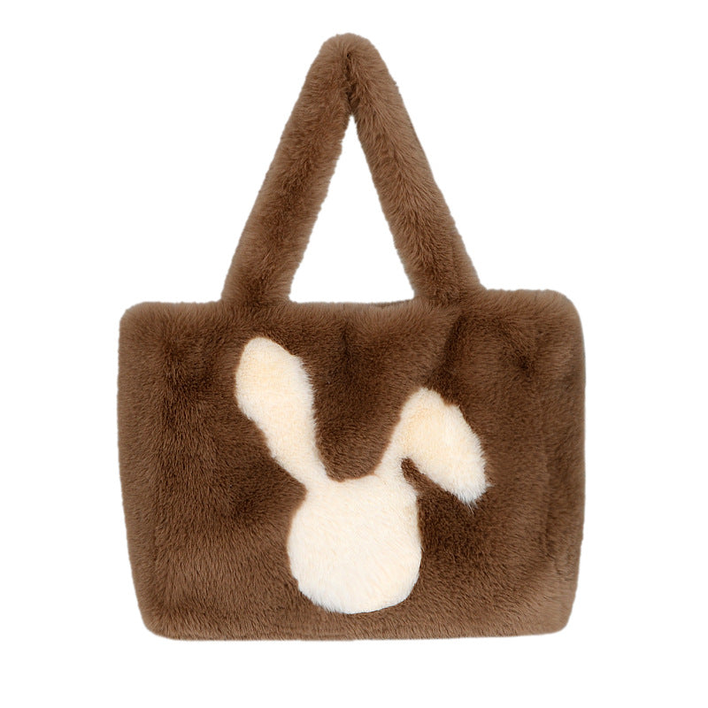 Rabbit Ear Plush Tote Bag