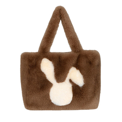 Rabbit Ear Plush Tote Bag