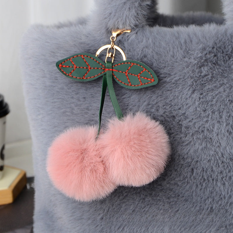 Plush Tote Bag Cherry