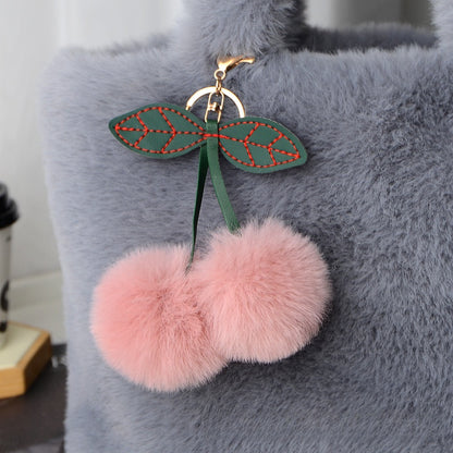 Plush Tote Bag Cherry