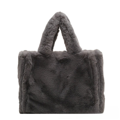 Plush Tote Bag with Magnetic Closure
