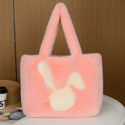 Rabbit Ear Plush Tote Bag