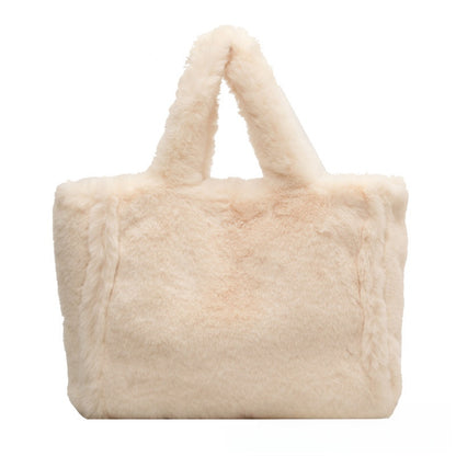 Plush Tote Bag with Magnetic Closure