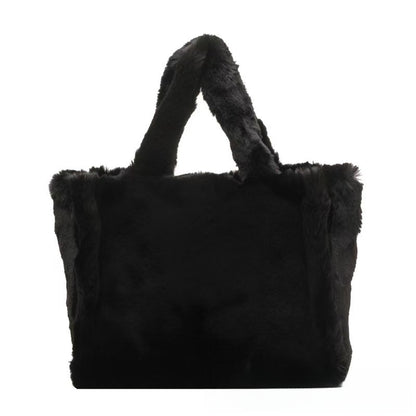 Plush Tote Bag with Magnetic Closure