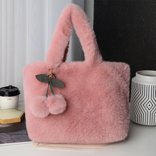 Plush Tote Bag Cherry
