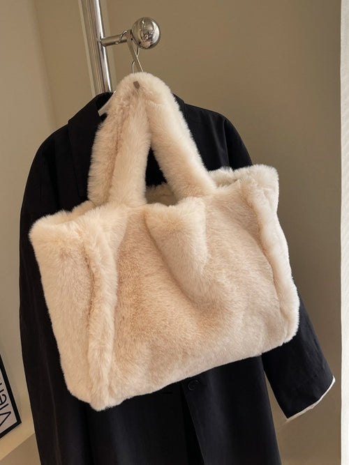 Plush Tote Bag with Magnetic Closure
